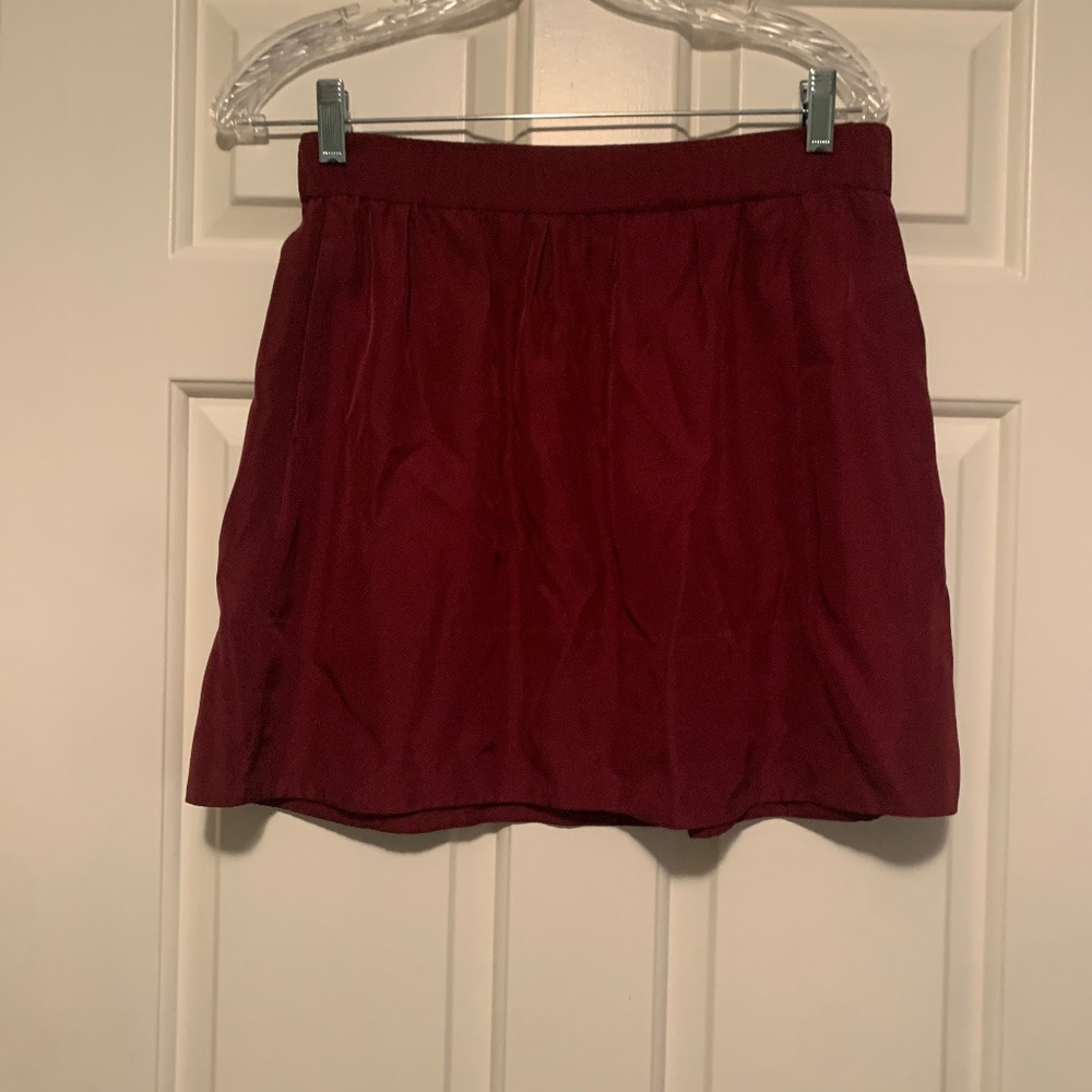Wilted silk skirt